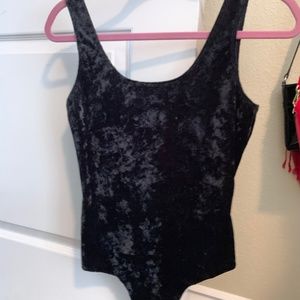 LF Black Velvet Bodysuit